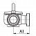 40110 Конический кран трехходовой нержавеющий Р-Р-Р — DIN, AISI 304